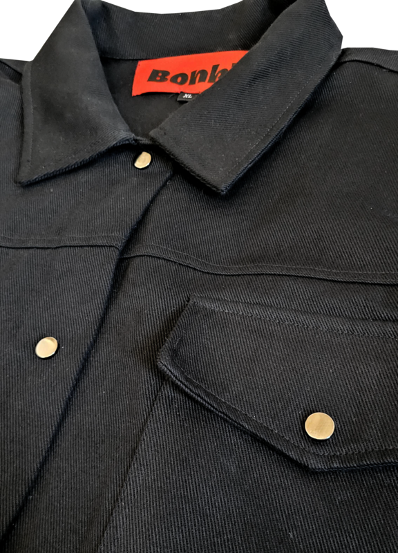 AG + BONK Visage Print Black Overshirt Spring 24
