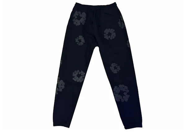 Denim Tears Cotton Wreath Sweatpants Black Monochrome