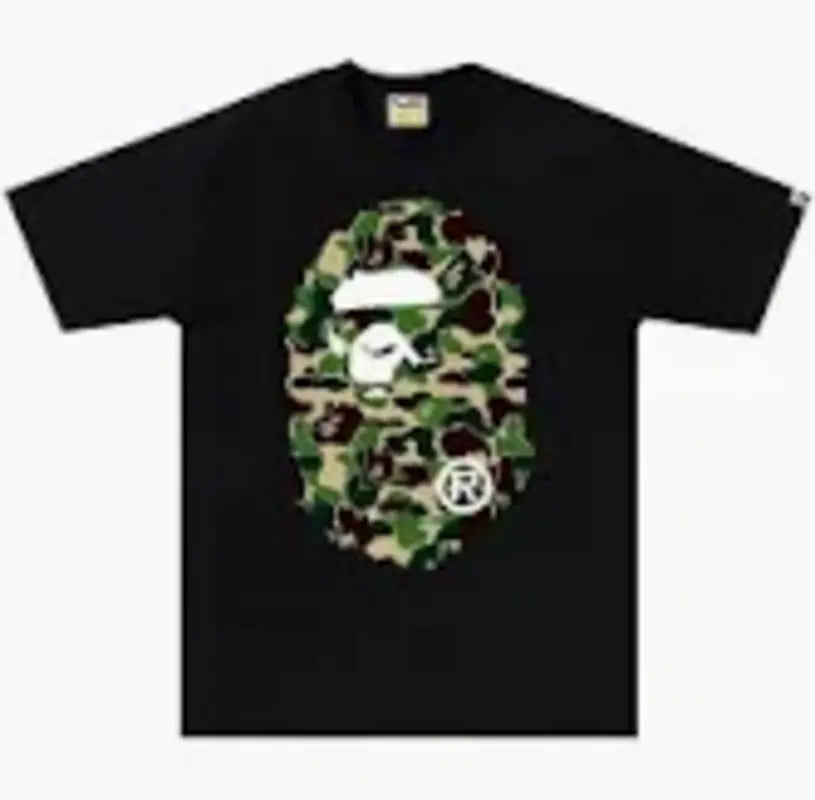 BAPE ABC Camo Big Ape Head Tee Black