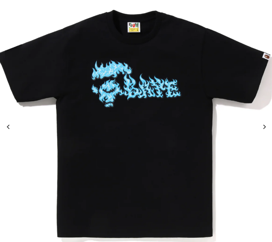 BAPE Flame Ape Face Tee Black/Blue