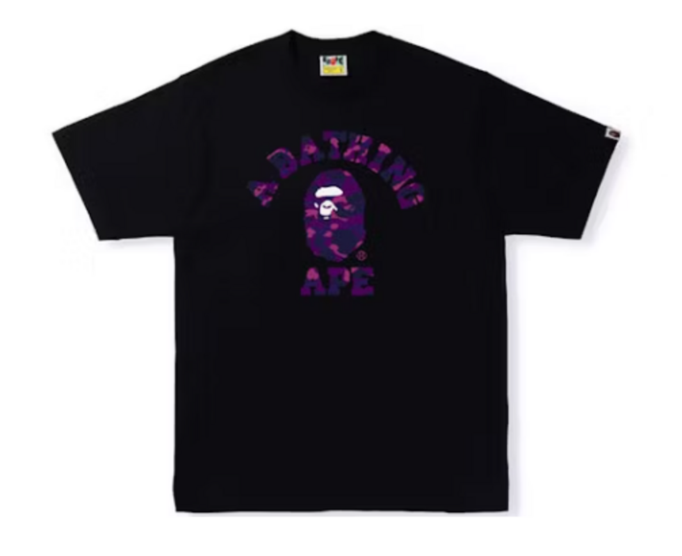 BAPE Color Camo College Tee Black/Purple