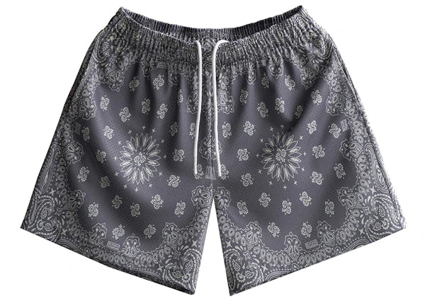 Bravest Studios Patchwork Paisley Shorts Black