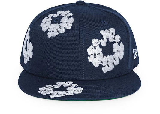 Denim Tears New Era Cotton Wreath 59/50 Cap Navy