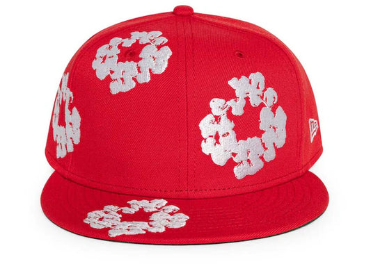 Denim Tears New Era Cotton Wreath 59/50 Cap Red