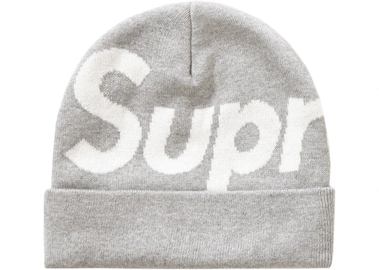 Supreme Big Logo Beanie (FW19) Heather Grey